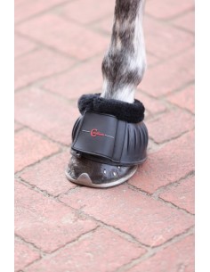 Hoof boots rubber with Teddy fleece 2