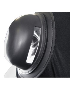 Stretch race hood - full cup visor with slots black 2