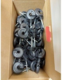 Ring Insulator with wood thread, recycled plastic - 25 pcs
