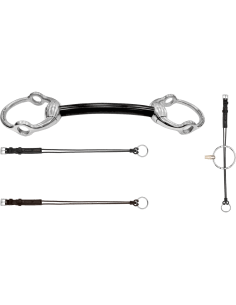 Eggbutt Mullen Mouth Gag bit 16 mm hard carbon with...