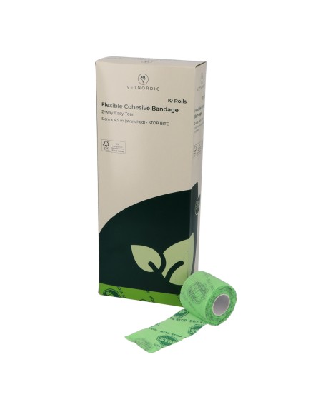 Stop-bite, Flexible Cohesive Bandage, 2-way easy tear, w/bitter taste, 5 cm x 4.5 m