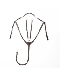 Lether breastplate with martingale "Diandro" 3 -point 2