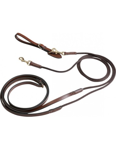 ERIC THOMAS PRO LEATHER/ROPE DRAW REINS