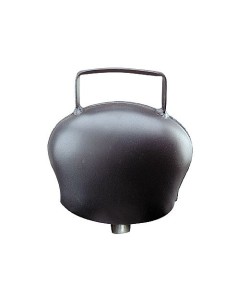 BLACK BLUE CURVED STEEL BELL 104 MM