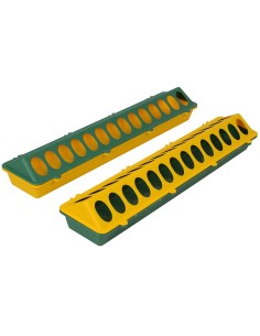 Chick feeder, linear yellow / green,28 holes, 50 cm