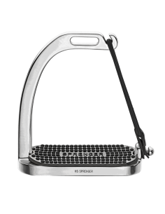 Peacock Stirrups with rubber ring - Stainless steel, size...