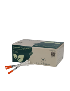Disposable Insulin Syringe, 1.0 ml, U100, 0.33 x 12 mm,... 2