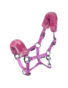 Horka halter for horses with synthetic fur