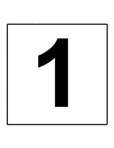 SET OF 12 OBSTACLE NUMBER STICKERS