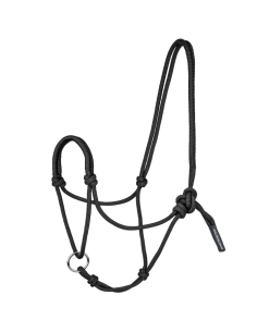 Knotted halter with movable ring