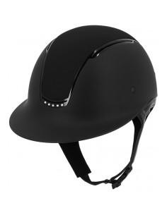Helmet Equitheme Soazy Glossy black insert, 5 rhinestones