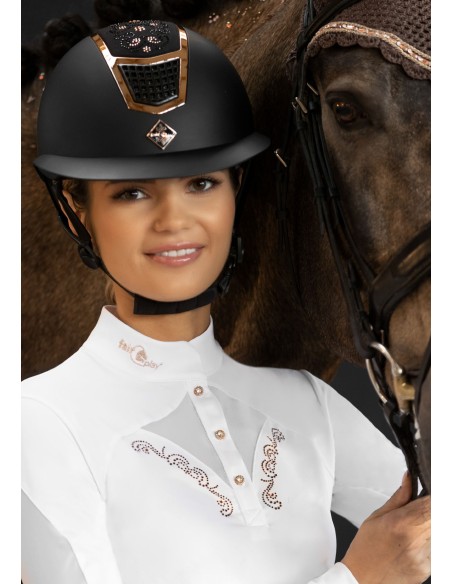 Шлем за езда Fair Play Quantinum Chic Rosegold с широка козирка