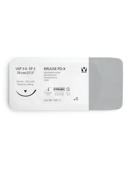 Хирургичен конец монофиламентен PD-X р-р 3/0 Kruuse 70см с триъгълна игла 3/8 26мм