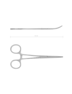Forceps Kocher-Ochsner, Artery, Curved, 1 in 2 Teeth (sizes)