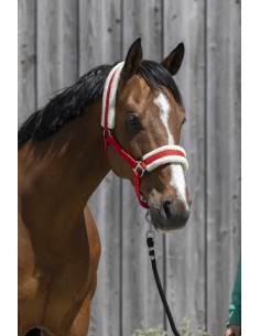 RIDING WORLD HEADCOLLAR, SYNTHETIC SHEEPSKIN