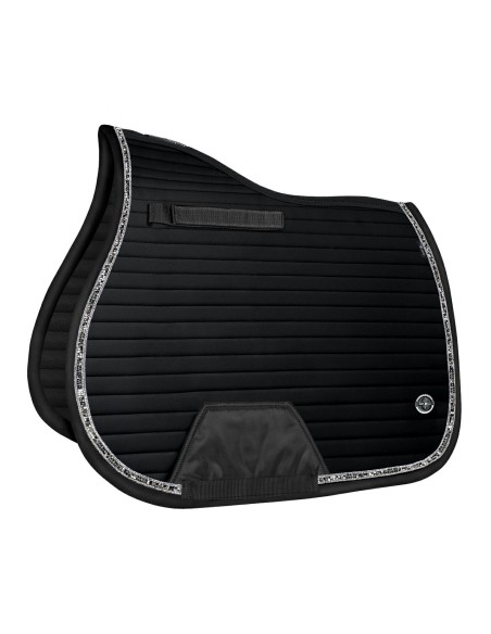 Saddle pad FP AISTAN 2.0 black VS with Fly veil NEPHRITE black Full