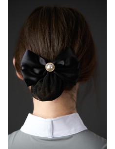 Equipage Agnes Hair Net with Bow black color 2