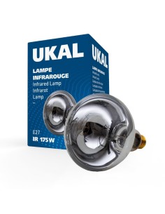 Инфрачервена отоплителна лампа UKAL 175 W E27 за пилета,... 2