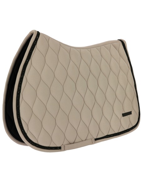 All-Purpose Saddle Pad with fly veil set Equitheme Pearl size Cob/Full