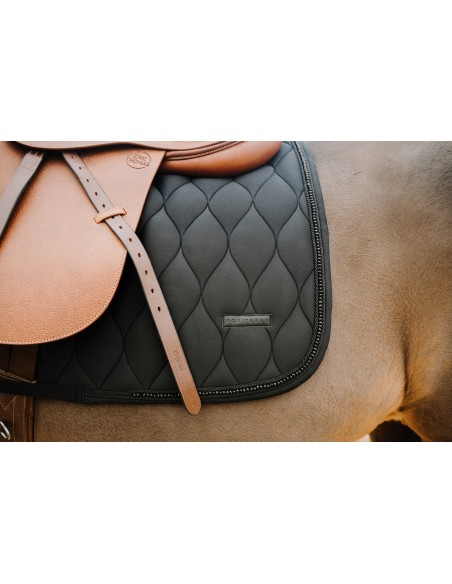 All-Purpose Saddle Pad with fly veil set Equitheme Pearl size Cob/Full