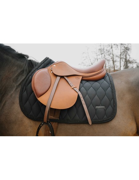 All-Purpose Saddle Pad with fly veil set Equitheme Pearl size Cob/Full