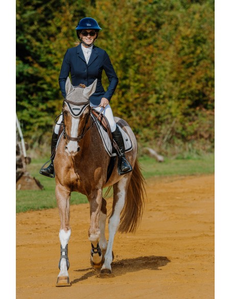 All-Purpose Saddle Pad with fly veil set Equitheme Pearl size Cob/Full