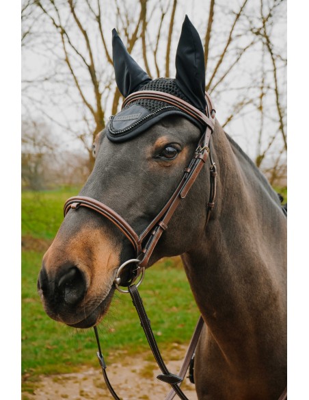All-Purpose Saddle Pad with fly veil set Equitheme Pearl size Cob/Full
