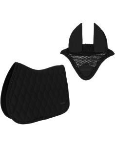 All-Purpose Saddle Pad with fly veil set Equitheme Pearl... 2