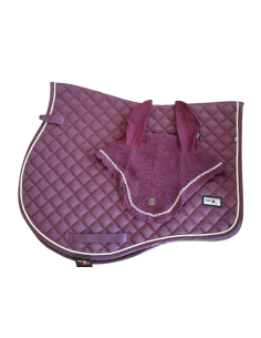 Saddle Pad FP AMBER 2.0 VS with fly veil plum 2