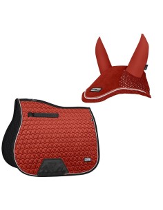 Set saddle pad with fly veil FP Terra