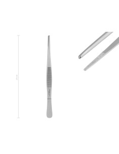 KRUUSE Standard Narrow Dressing Forceps, 14.5 cm / 5.7"