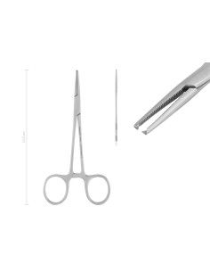 Hemostatic forceps HALSTEAD-MOSQUITO 1x2 teeth, 12,5 cm