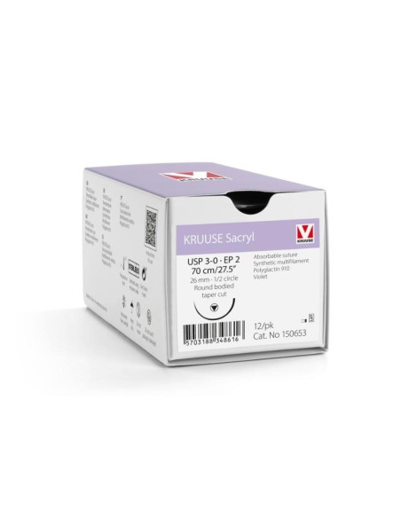 copy of KRUUSE Sacryl Suture, USP 2-0/EP 3, 150 cm/59", violet, without needle